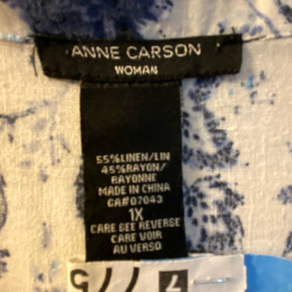 Anne Carson shirt/jacket, linen, lovely with jeans or paired with a short skirt. - Picture 4 of 4